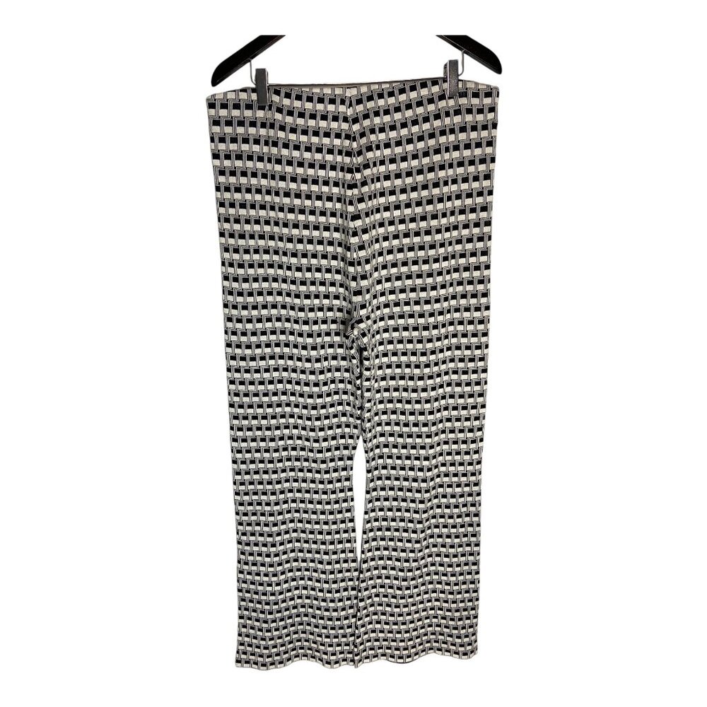 NWT COS Flared Checked Jacquard Knit Trouser Pants-sz Large